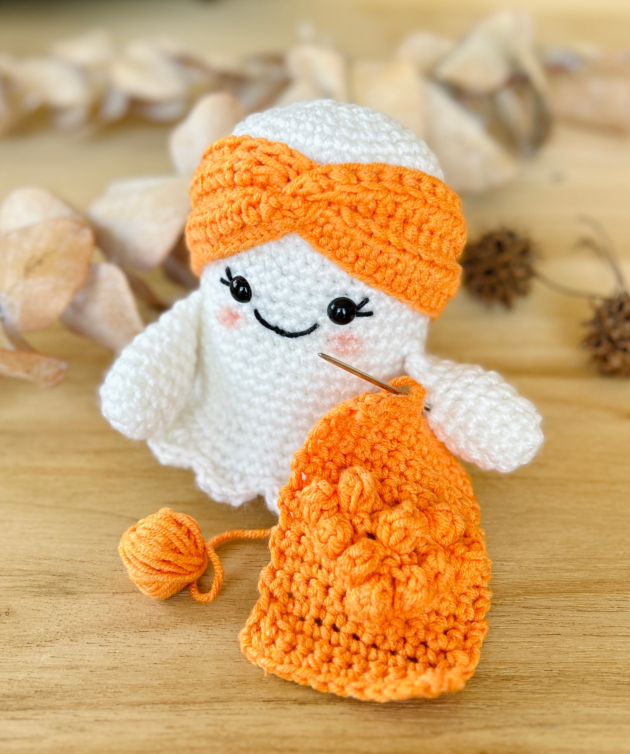 Cute Halloween Crafter Ghost Crochet Pattern