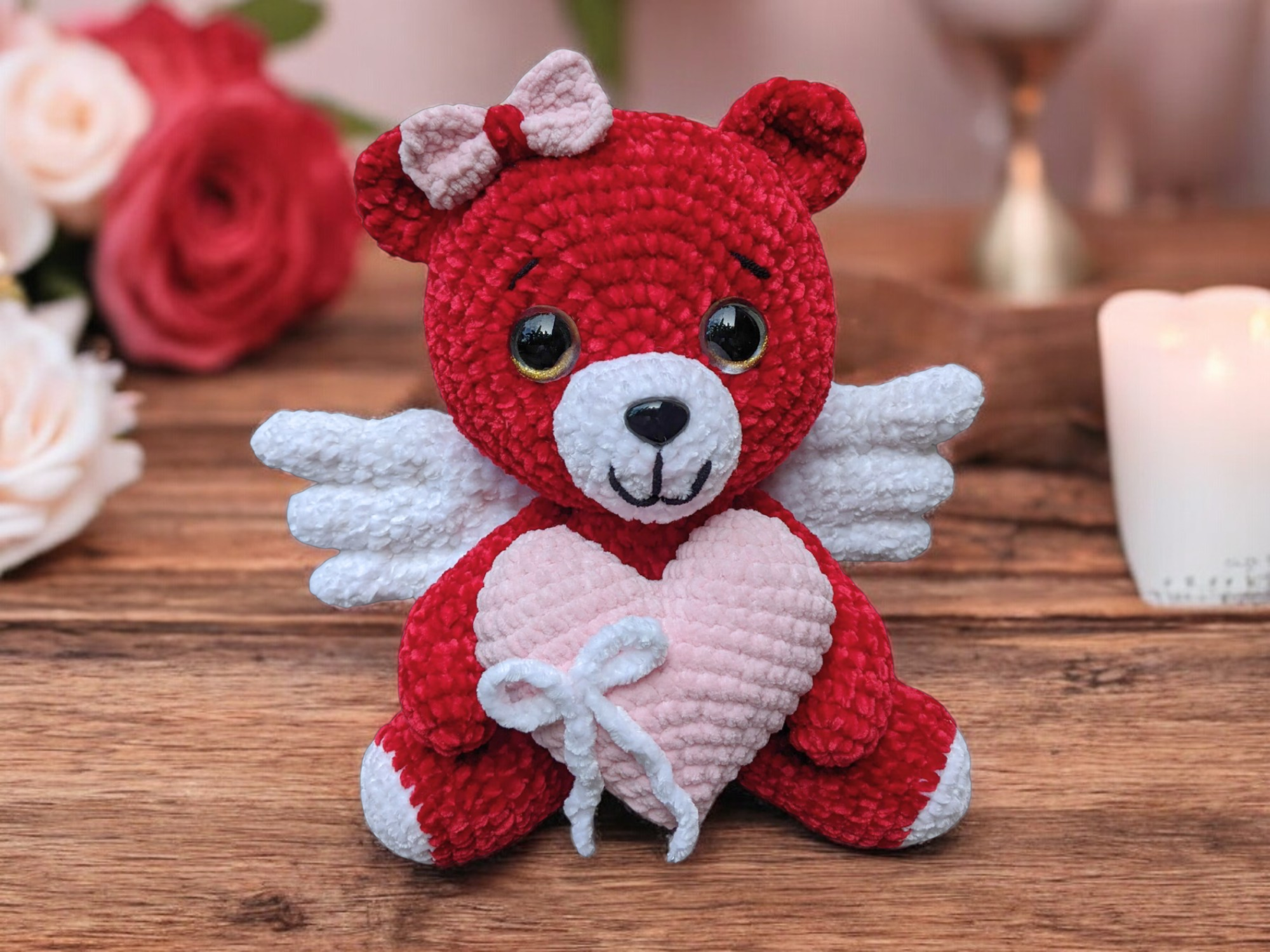 Valentine's Teddy Bear Crochet Pattern