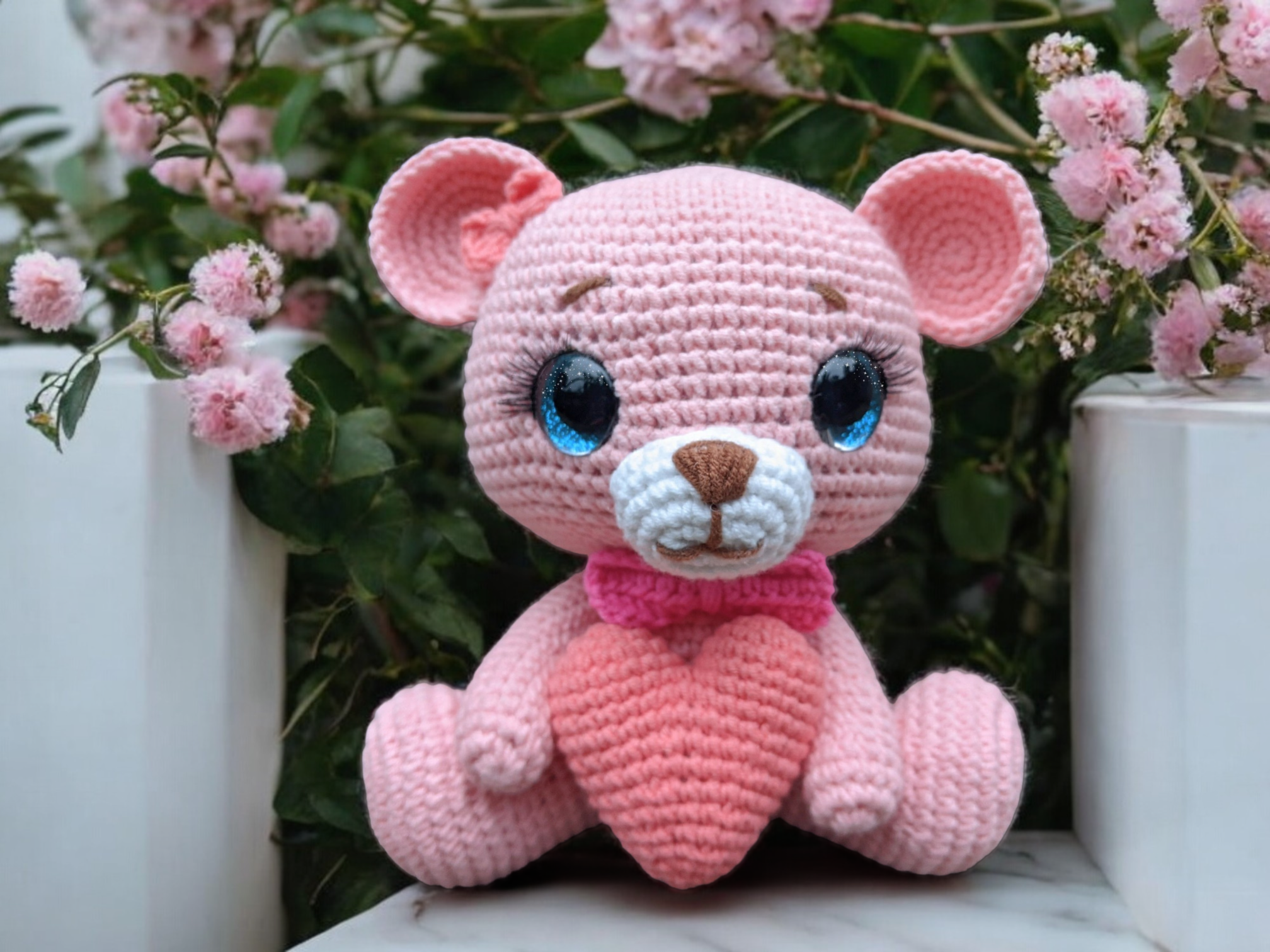 Bella The Bear Crochet Pattern - Valentine's Gift