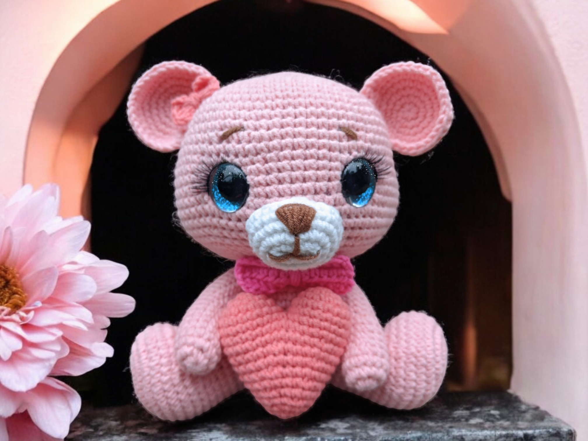 Bella The Bear Crochet Pattern - Valentine's Gift