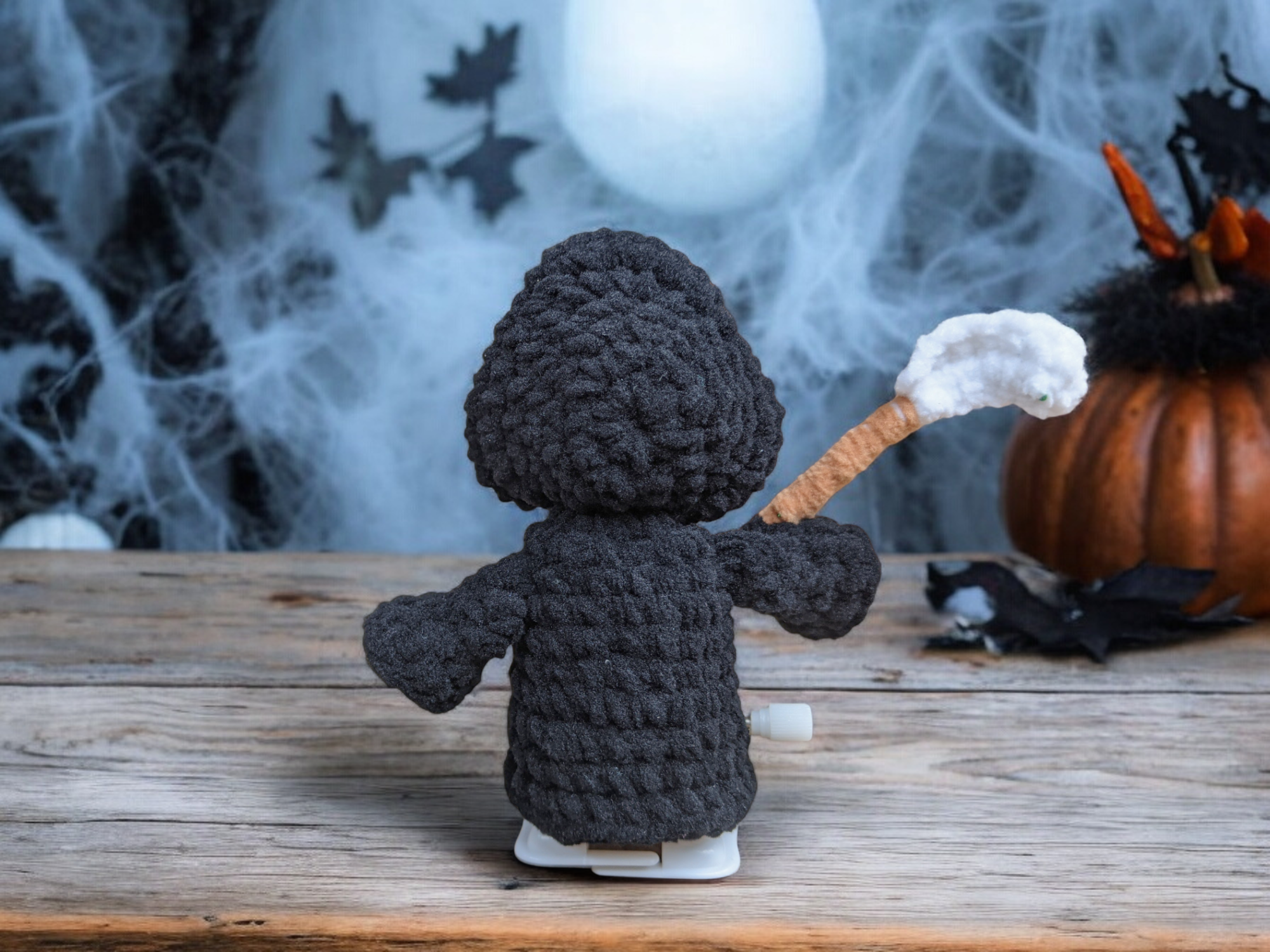 Walking Grim Reaper Crochet Pattern – Spooky Halloween Amigurumi Toy