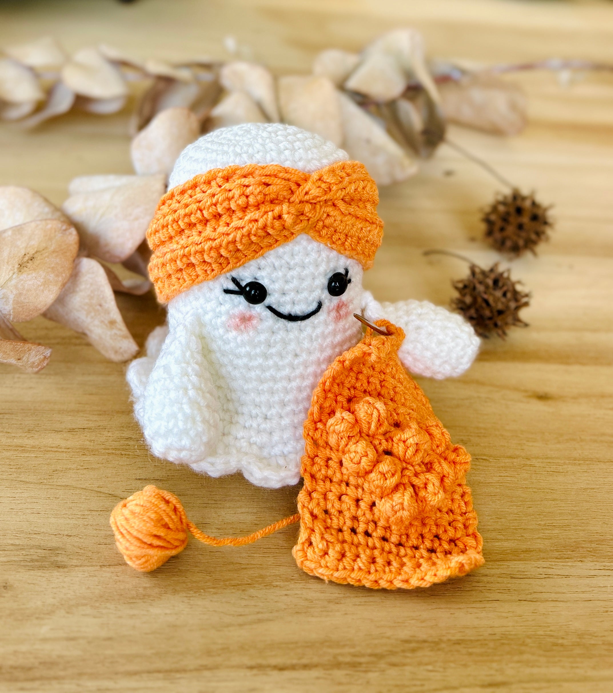 Cute Halloween Crafter Ghost Crochet Pattern