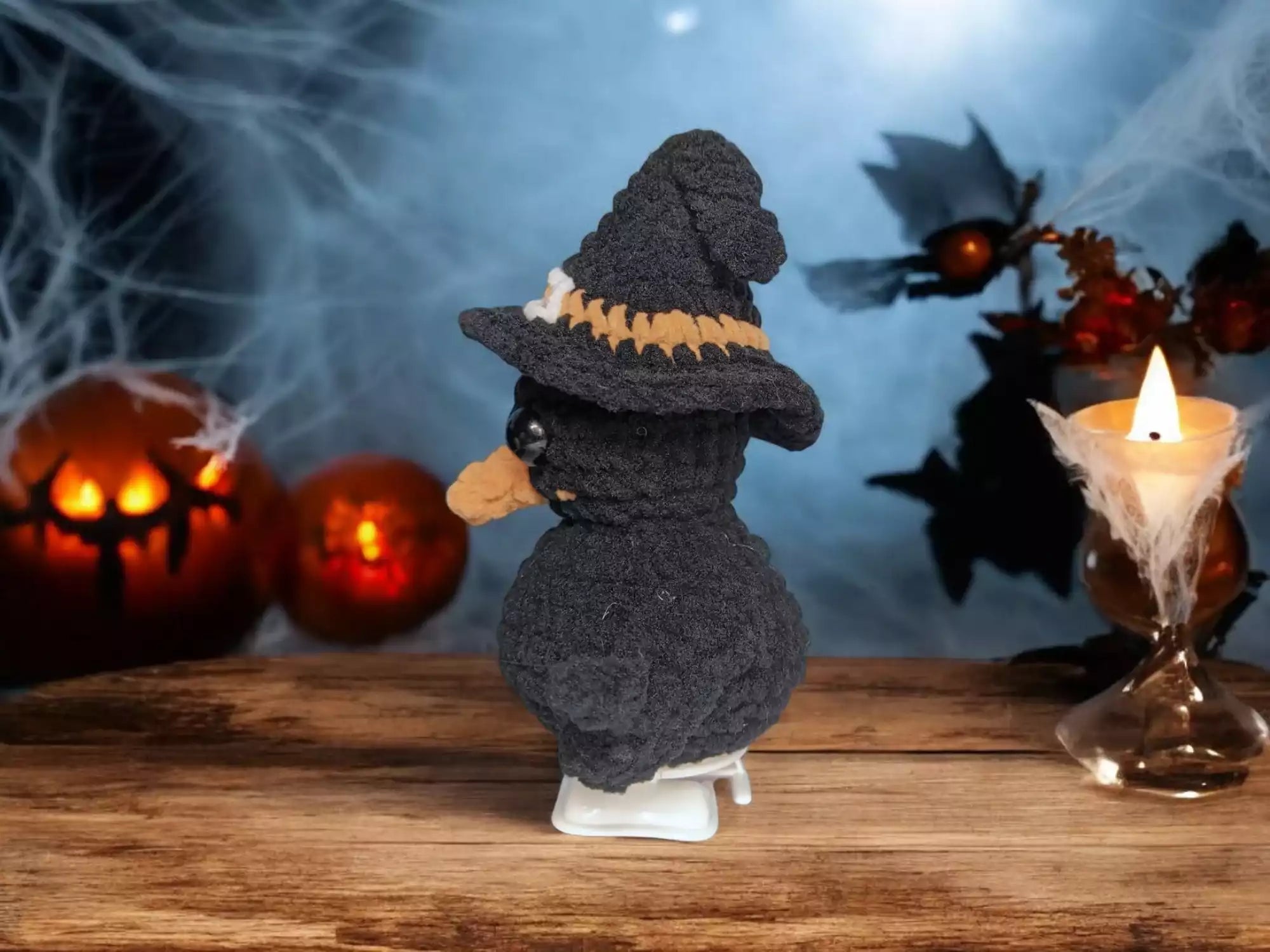 Crochet Walking Halloween Owl Wizard Pattern – Magical Amigurumi Toy