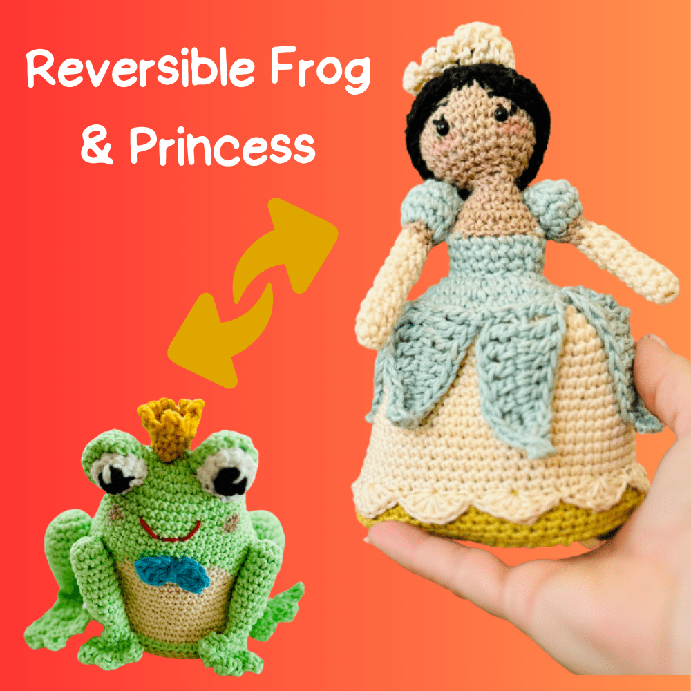Reversible Frog and Princess Amigurumi Crochet Pattern