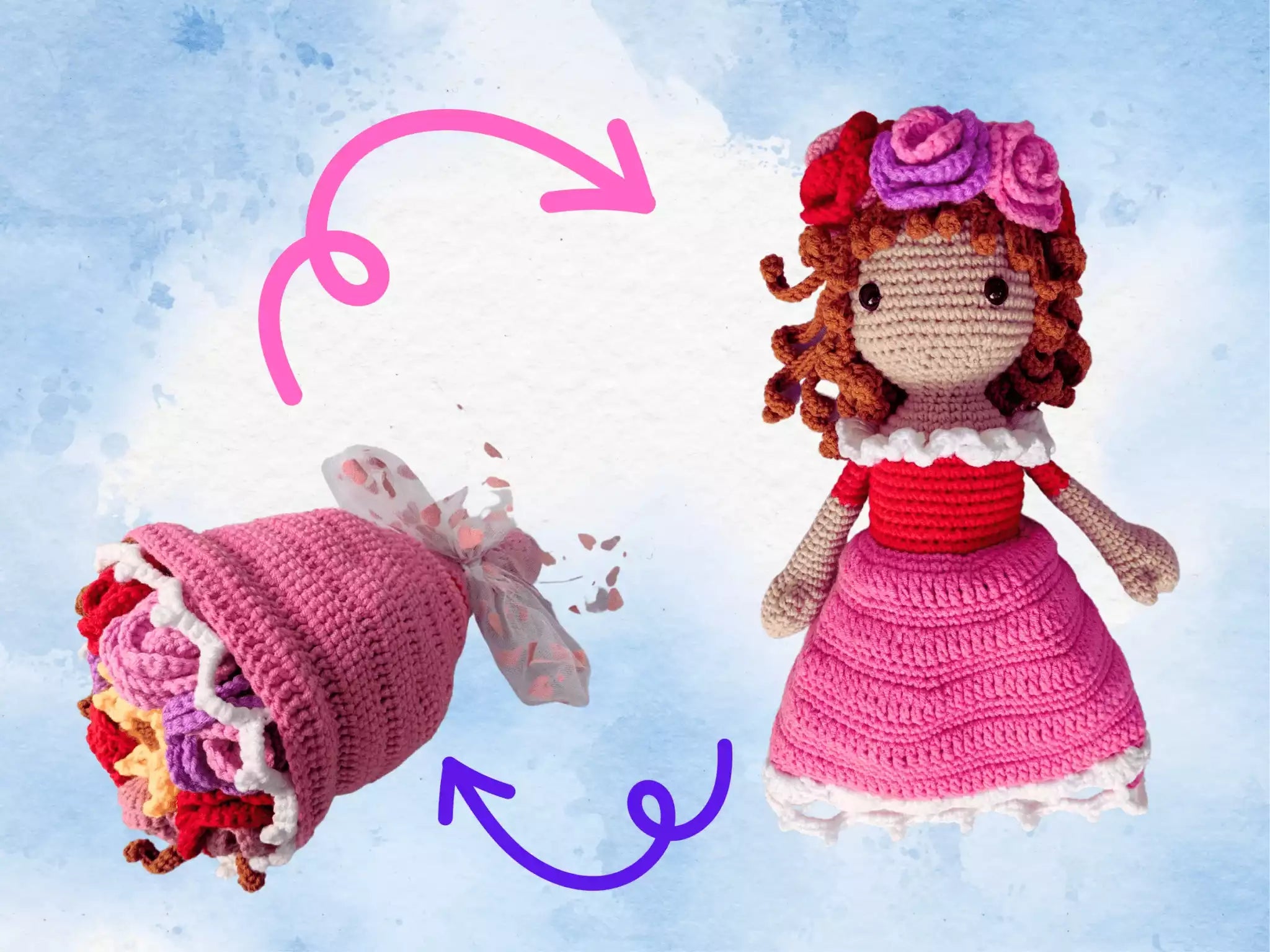 Crochet Reversible Doll Pattern - Creative and Interactive Toy