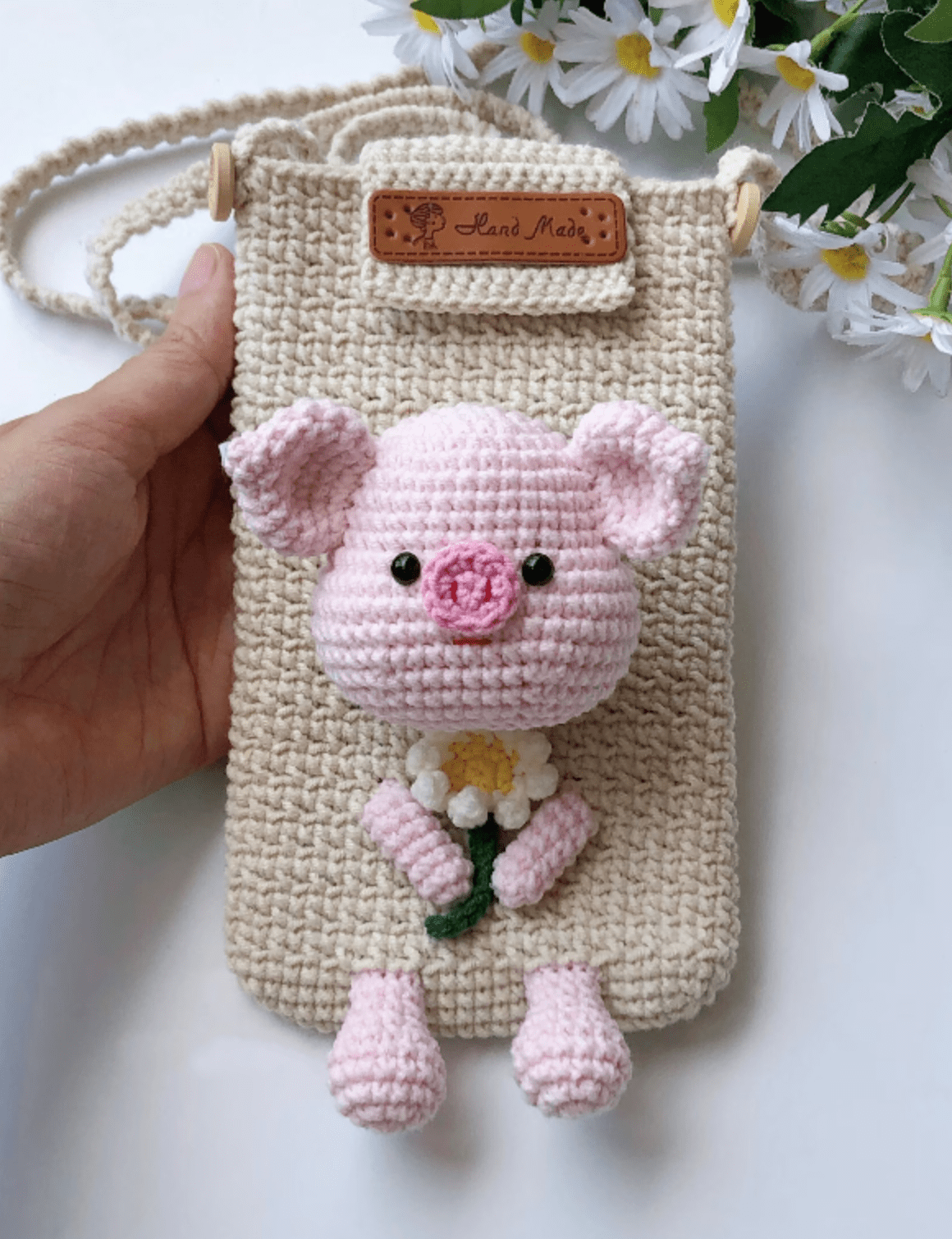 Cute Pig Phone Pouch Crochet Pattern