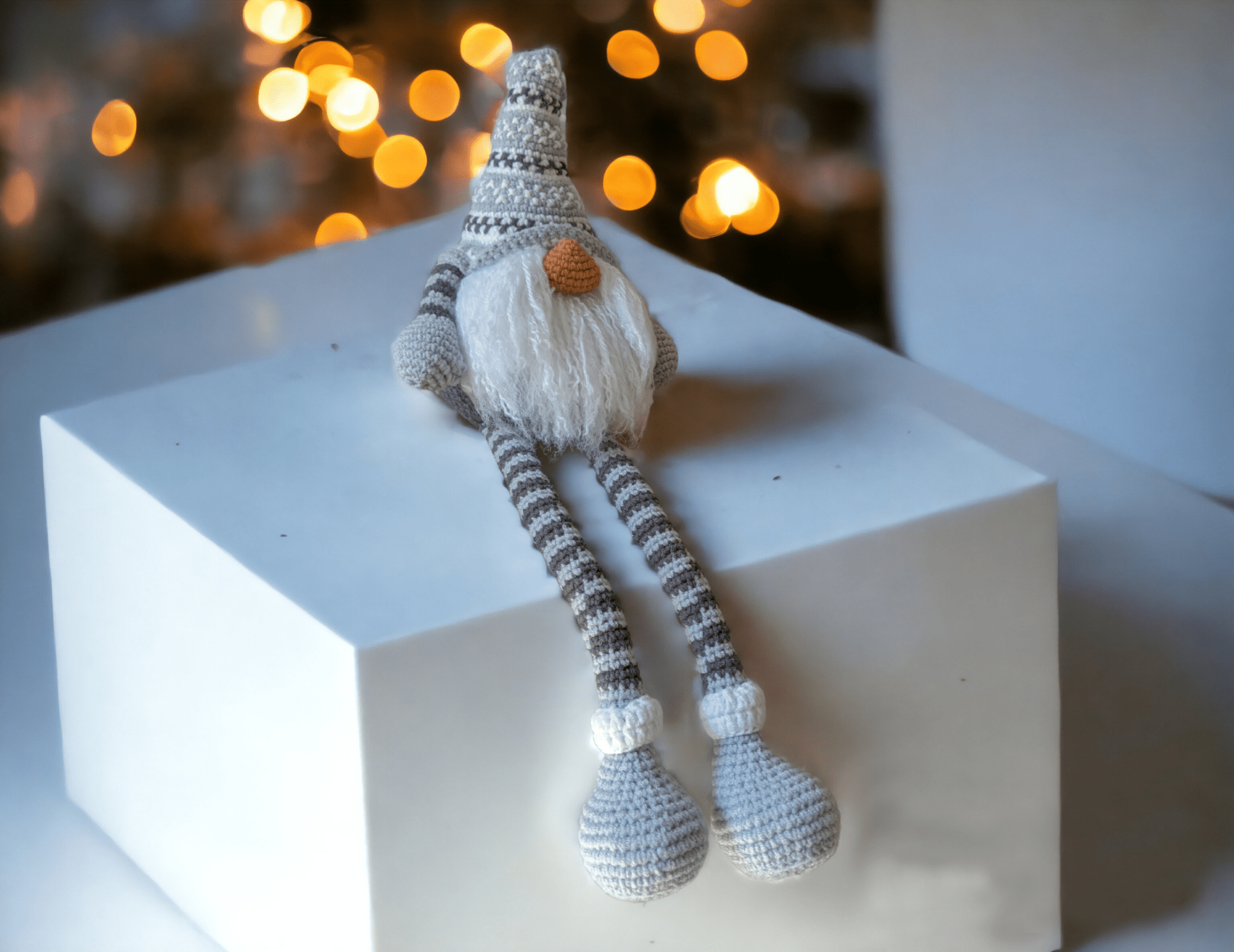Stretchable Christmas Gnome Baby Toy Crochet Pattern