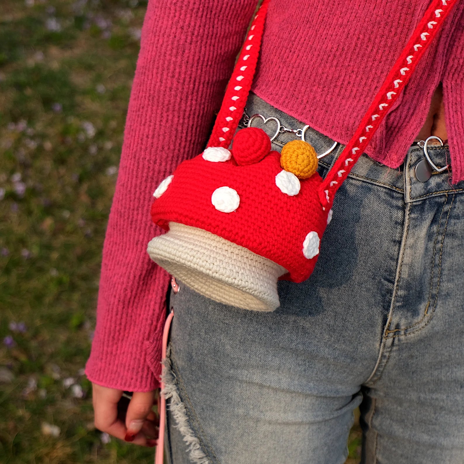 Whimsical Mushroom Crossbody Bag Crochet Pattern