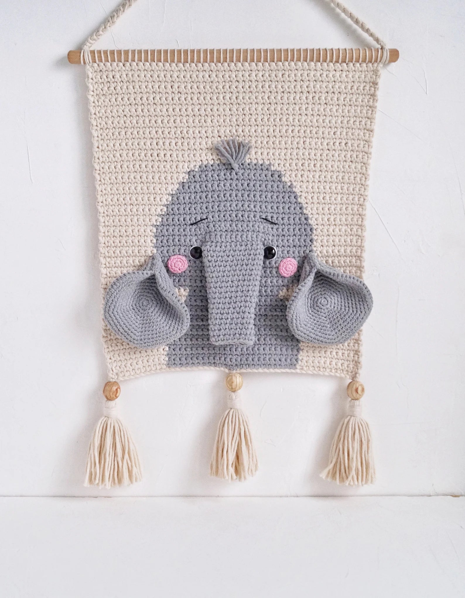 Crochet Safari Wall Hangings Pattern - Cute and Playful Animal Decor