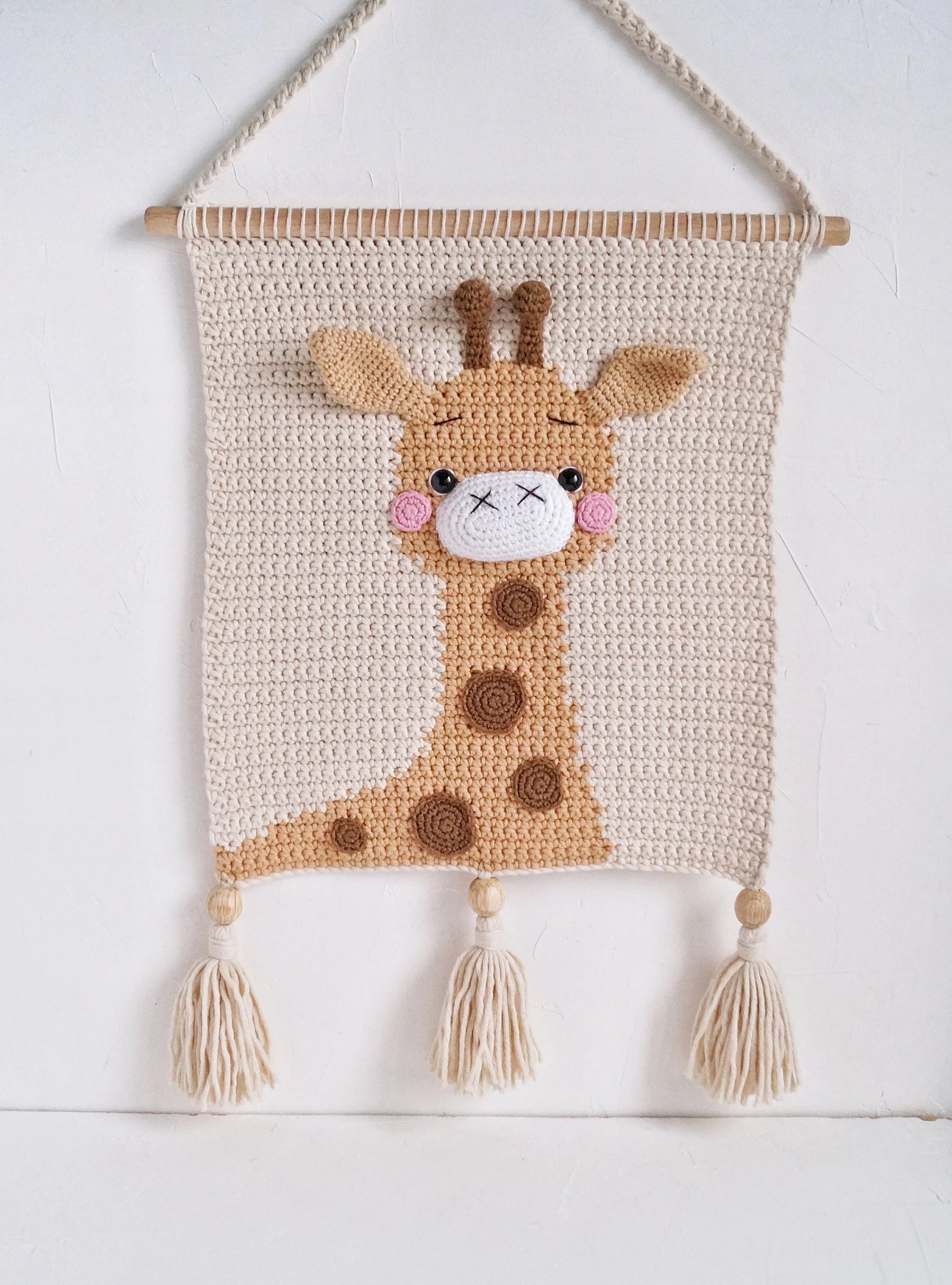 Crochet Safari Wall Hangings Pattern - Cute and Playful Animal Decor