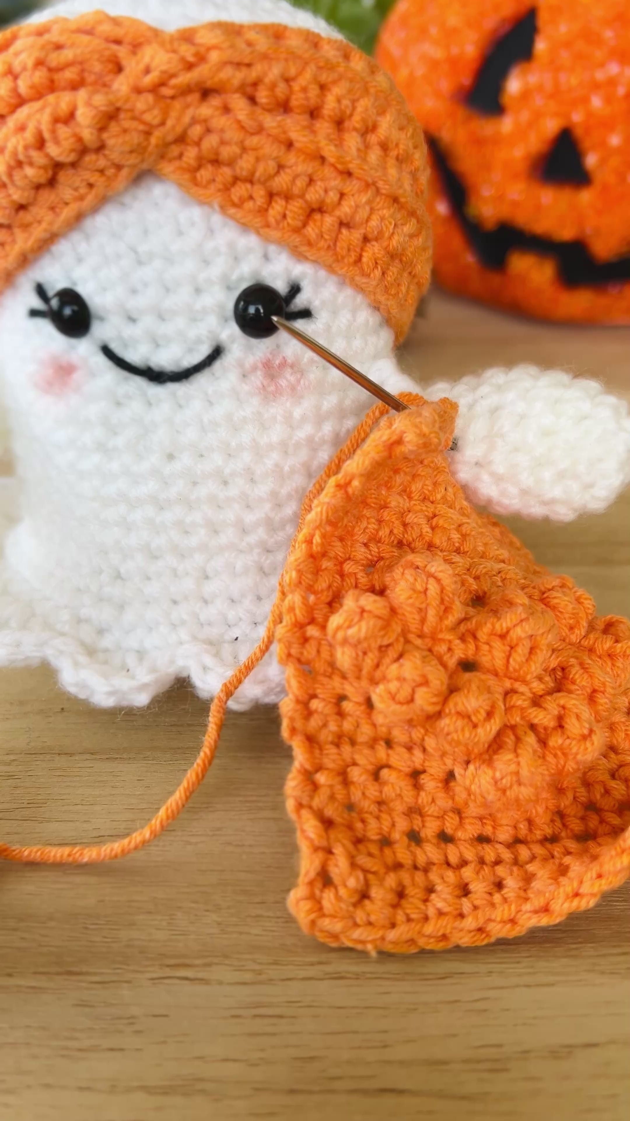 Cute Halloween Crafter Ghost Crochet Pattern