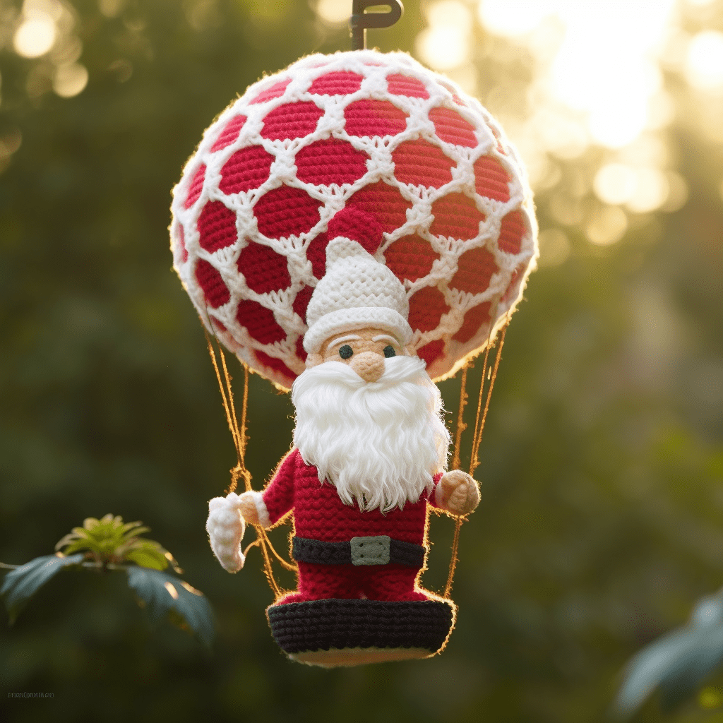 Santa Hot Air Balloon Crochet Pattern